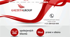 Desktop Screenshot of gazzeta-group.cz